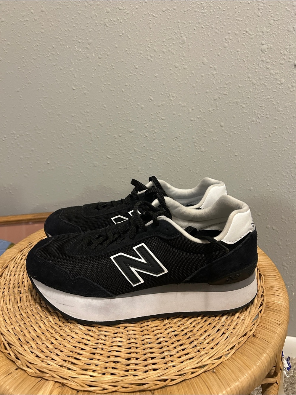 New Balance 515H Black Platform Sneakers